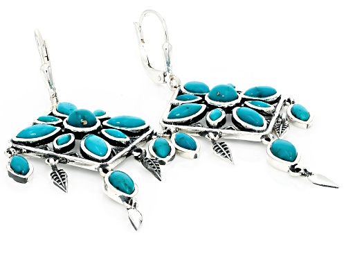 Southwest Style by JTV™ Kingman Turquoise Sterling Silver Dream Catcher Earrings