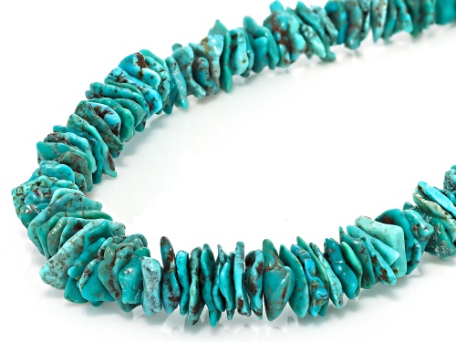 Southwest Style by JTV™ Chip Turquoise Sterling Silver Necklace - Size 18
