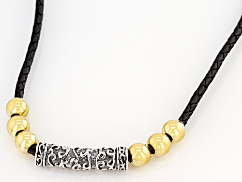 Southwest Style By JTV™ Mens Rhodium And 18k Gold Over Silver Necklace With 20