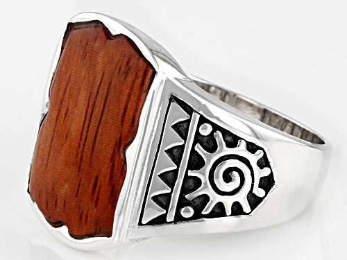 Southwest Style By JTV™ Mens Wood Rhodium Over Silver Ring - Size 12