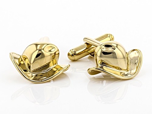 Southwest Style By JTV™ 18k Yellow Gold Over Sterling Silver Cowboy Hat Cufflinks