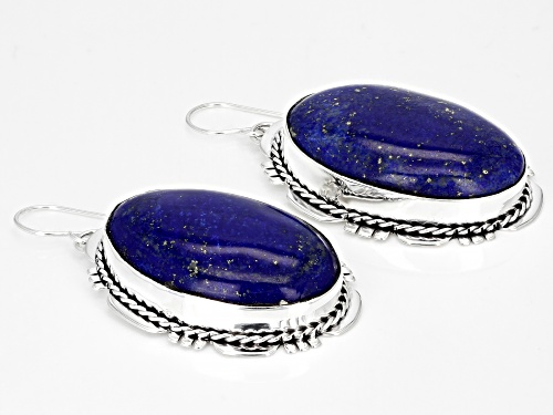 Southwest Style By JTV™ Blue Lapis Rhodium Over Silver Earrings