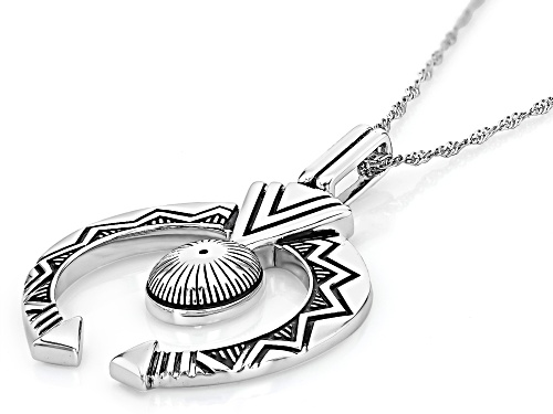Southwest Style by JTV™ Oxidized Sterling Silver Pendant With Chain