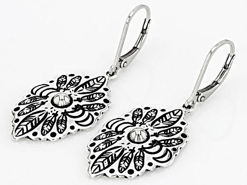 Southwest Style by JTV™ Oxidized Sterling Silver Feather Dangle Earrings