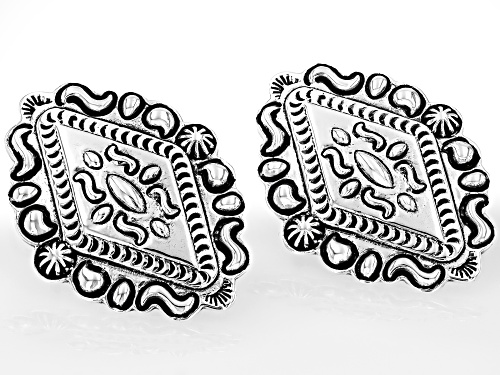 Southwest Style by JTV™ Oxidized Sterling Silver Southwestern Pattern Drop Earrings