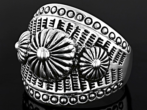 Southwest Style by JTV™ Oxidized Sterling Silver Textured Ring - Size 7