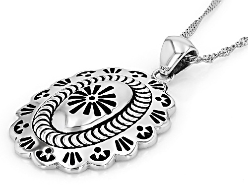 Southwest Style by JTV™ Oxidized Sterling Silver Pendant With Chain