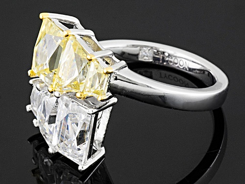 Tycoon For Bella Luce ® 5.84ctw Canary And White Diamond Simulants Platineve® Ring - Size 7