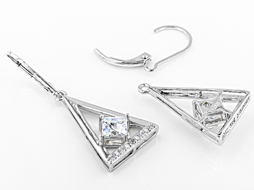 Bella Luce ® 2.59ctw White Diamond Simulant Platineve® Earrings Featuring Tycoon Cut ®(1.60ctw Dew)