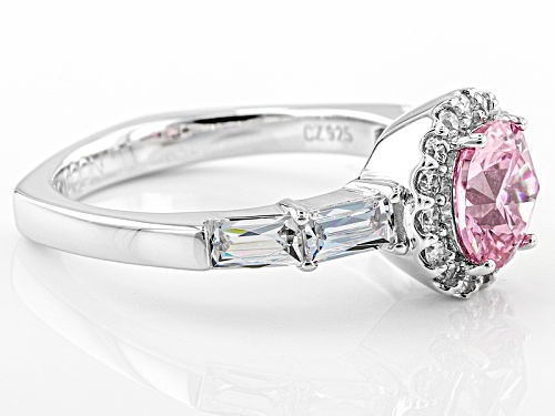 Tycoon For Bella Luce® 3.85ctw Pink & White Diamond Simulants Platineve® Ring(2.04ctw Dew) - Size 9
