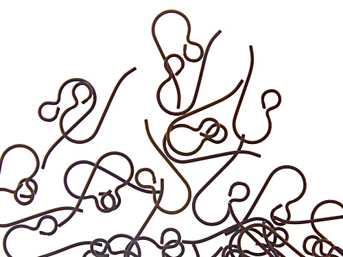 Antiqued Copper Tone French Hook Ear Wire with Regular Loop Set of 50