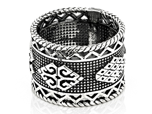 Artisan Collection of Turkey™ Sterling Silver Turkish Motif Band Ring - Size 10