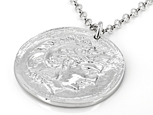 Artisan Collection of Turkey™ Silver Alexander Replica Coin Pendant W/ Chain