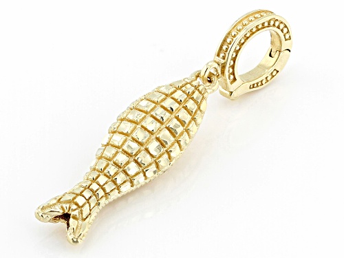 Artisan Collection of Turkey™ 18k Yellow Gold Over Sterling Silver Fish Enhancer Charm