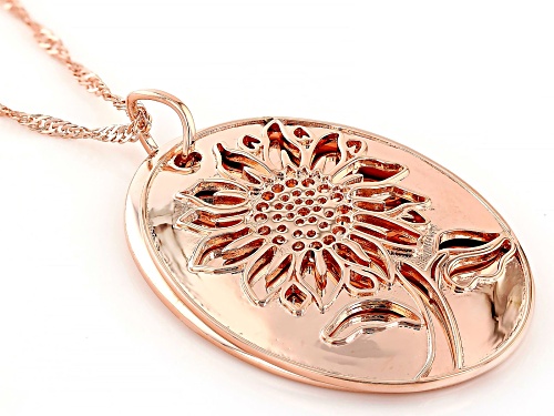 Timna Jewelry Collection™ Copper Sunflower Double Pendant With Chain