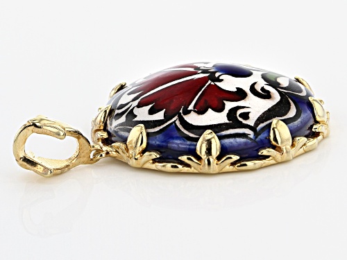 Artisan Collection of Turkey™ 18K Gold Over Silver Hand Painted Ceramic ...