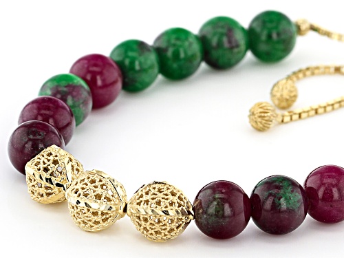 Artisan Collection of Turkey™  Quench Crackled Quartz 18K Yellow Gold Over Silver Bead Bracelet
