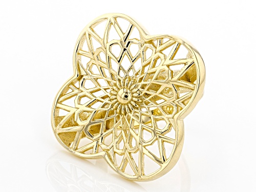 Artisan Collection of Turkey™ 18k Yellow Gold Over Sterling Silver Filigree Ring - Size 8