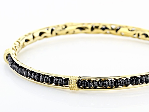 Artisan Collection Of Turkey™ 2x3mm Black Spinel 18K Yellow Gold Over Sterling Silver Bracelet - Size 8