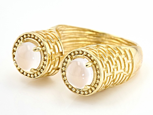 Artisan Collection Of Turkey™ Round Chalcedony 18K Yellow Gold Over Sterling Silver Ring - Size 7