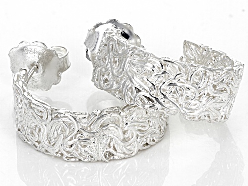 Artisan Collection of Turkey™ Platinum Over Sterling Silver Hoop Earrings