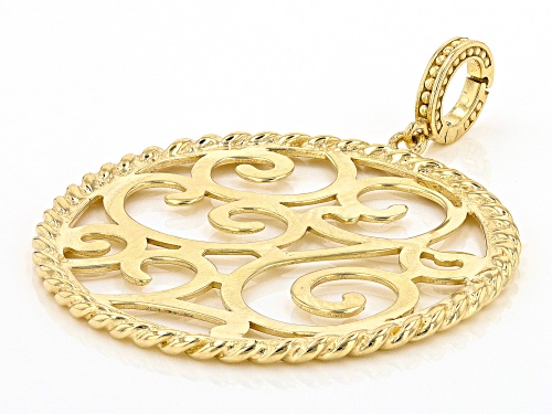 Artisan Collection of Turkey™ 18K Yellow Gold Over Sterling Silver Scroll Work Pendant