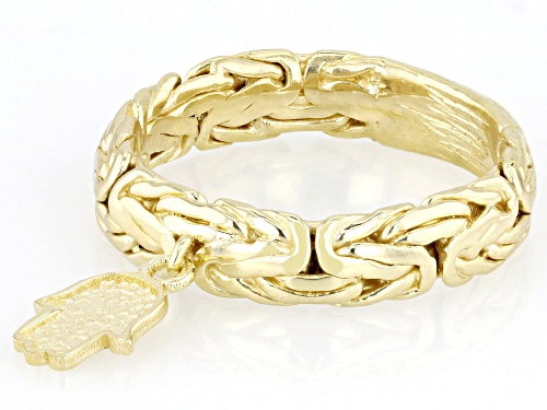 Artisan Collection of Turkey™ 18K Gold Over Silver Hamsa Hand Charm Ring - Size 7