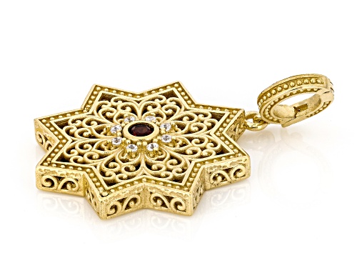 Artisan Collection of Turkey™ Garnet & Bella Luce™ 18K Gold Over Sterling Silver Star Enhancer
