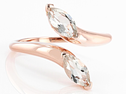 1.00ctw Marquise Prasiolite 18k Rose Gold Over Sterling Silver Ring - Size 9