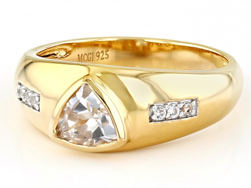 0.68ctw Lab Created White Sapphire 18k Yellow Gold Over Sterling Silver Ring - Size 9