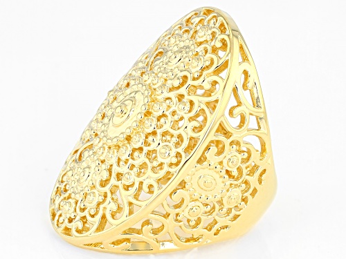 Global Destinations™ 18K Yellow Gold Over Sterling Silver Ring - Size 12