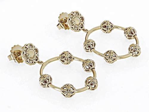 Global Destinations™18k Yellow Gold Over Brass Dangle Earrings