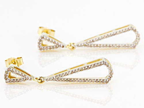 0.28ctw Round White Diamond 10K Yellow Gold Earrings