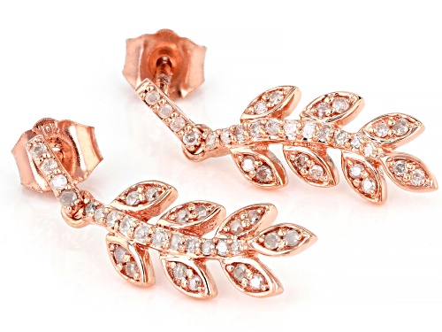 0.25ctw Round White Diamond 10K Rose Gold Earrings
