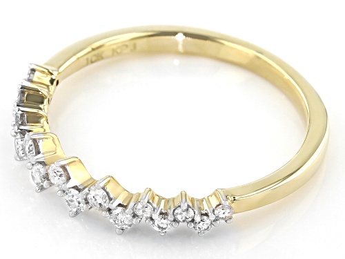0.25ctw Round White Diamond 10K Yellow Gold Band Ring - Size 6