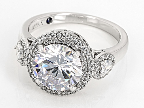 Vanna K™ Bella Luce® 6.84ctw White Diamond Simulant Platineve® Ring (4.14ctw DEW) - Size 12