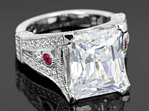 Vanna K ™ For Bella Luce ® 8.03ctw Diamond Simulant & Lab Created Ruby Platineve® Ring - Size 7