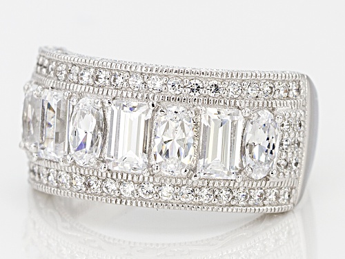 Vanna K ™ For Bella Luce ® 3.47ctw Emerald Cut, Oval & Round Platineve® Band Ring - Size 10