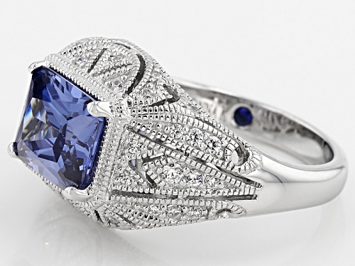 Vanna K ™ For Bella Luce ® 3.68ctw Tanzanite And White Diamond Simulants Platineve® Ring - Size 8