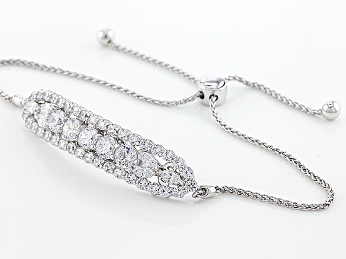 Vanna K ™ For Bella Luce ® 4.67ctw White Diamond Simulant Platineve® Adjustable Bracelet