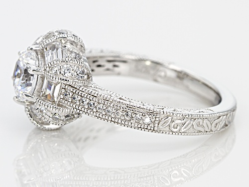 Vanna K ™ For Bella Luce ® 2.72ctw White Diamond Simulant Platineve® Ring (1.95ctw Dew) - Size 10