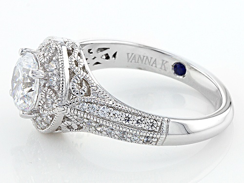 Vanna K ™ For Bella Luce ® 2.67ctw White Diamond Simulant Platineve® Ring (1.68ctw Dew) - Size 10