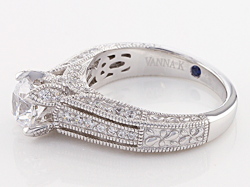 Vanna K ™ For Bella Luce ® 2.42ctw White Diamond Simulant Platineve® Ring (1.59ctw Dew) - Size 10