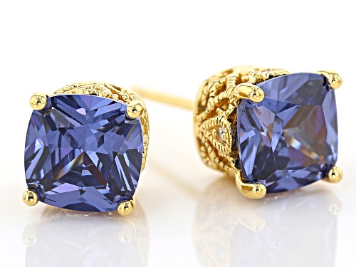 Vanna K ™ For Bella Luce ® 5.21ctw Tanzanite & White Diamond Simulants Eterno ™ Yellow Earrings