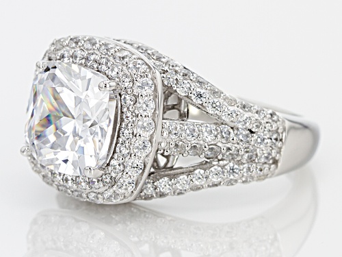 Vanna K ™ For Bella Luce ® 7.38ctw White Diamond Simulant Platineve® Ring (5.87ctw Dew) - Size 8