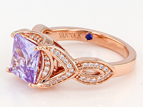 Vanna K ™ For Bella Luce ® 4.37ctw Lavender And White Diamond Simulants Eterno ™ Rose Ring - Size 5