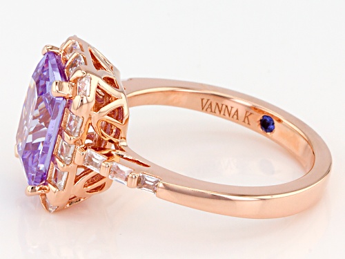 Vanna K ™ For Bella Luce ® 6.27ctw Lavender And White Diamond Simulants Eterno ™ Rose Ring - Size 8