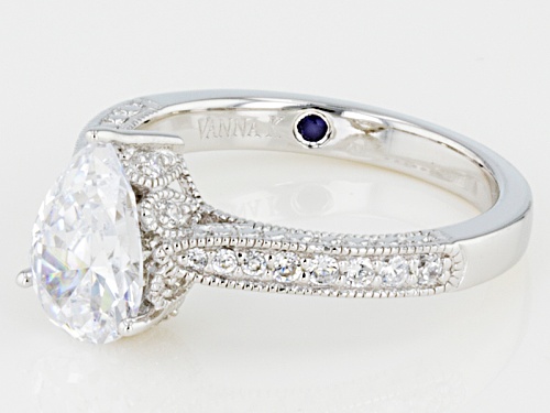 Vanna K ™ For Bella Luce ® 3.41ctw White Diamond Simulant Platineve® Ring (2.08ctw Dew) - Size 10