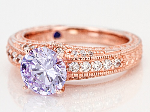 Vanna K ™ For Bella Luce ® 3.68ctw Lavender & White Diamond Simulants Eterno ™ Rose Ring - Size 10