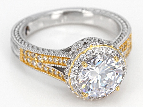 Vanna K ™ For Bella Luce ® 4.15ctw Diamond Simulant Platineve ™ & Eterno ™ Yellow Ring - Size 8